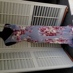 Vintage floral full length dress